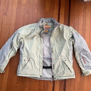 Nordica women’s insulated ski snow jacket L large EUC winter N Tech light green